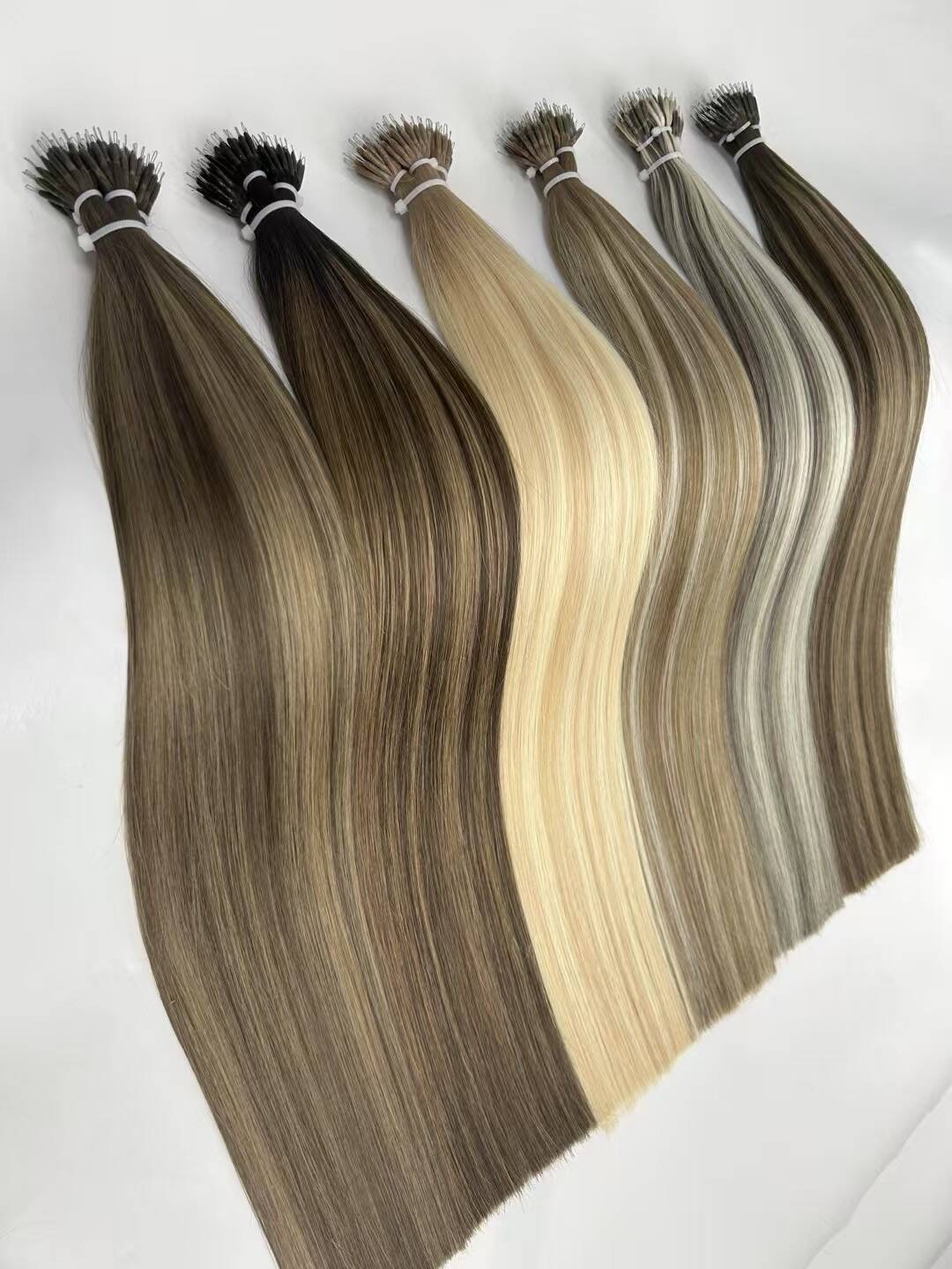 Nano Ring Hair extension Double drawn Pre-bonded hair - 图片 4
