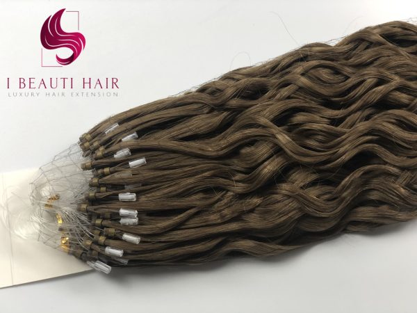 Micro link Curly Hair Extension Double Drawn Hair factory wholesale