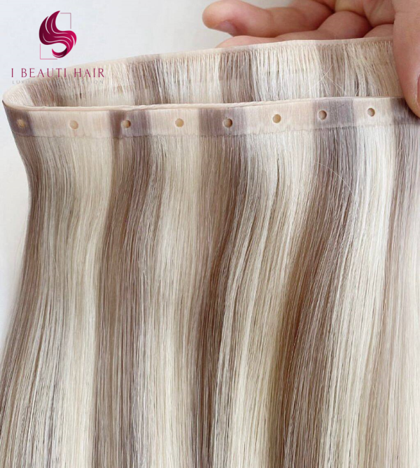 Hole Weft Extenion Double Drawn Raw European Hair