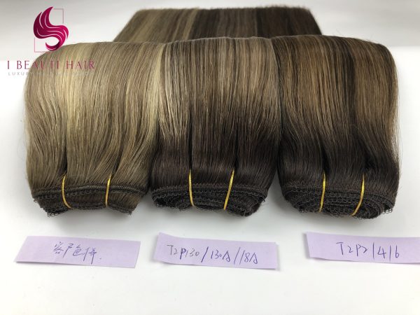 Lace Weft Double Drawn European Hair Extension - 图片 5