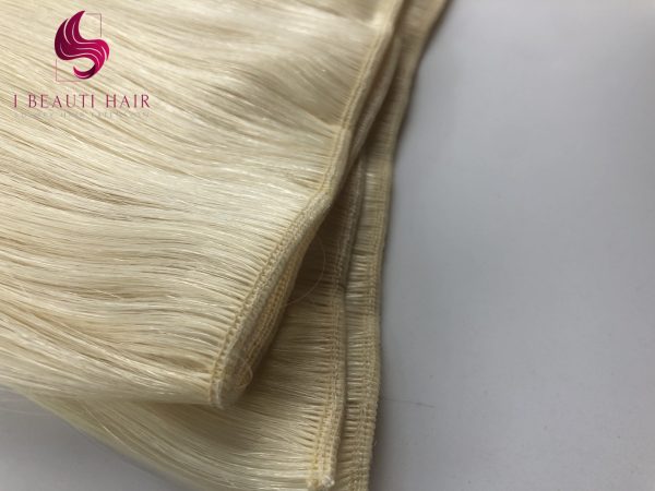 Machine Weft Double Drawn Hair Extension #613 Color - 图片 2