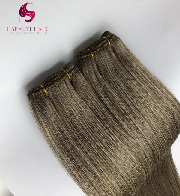Machine Weft Double Drawn Hair Extension Mixed Color