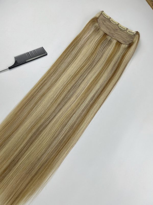One piece Clip in Hair Extension Double Drawn Hair factory - 图片 3