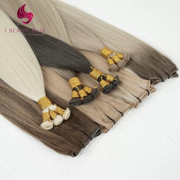 Hot Selling Invisible Double Drawn European Cuticle Genius Weft Hair Extension