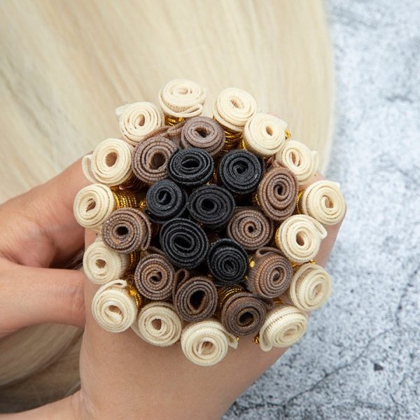 Hot Selling Invisible Double Drawn European Cuticle Genius Weft Hair Extension - 图片 2
