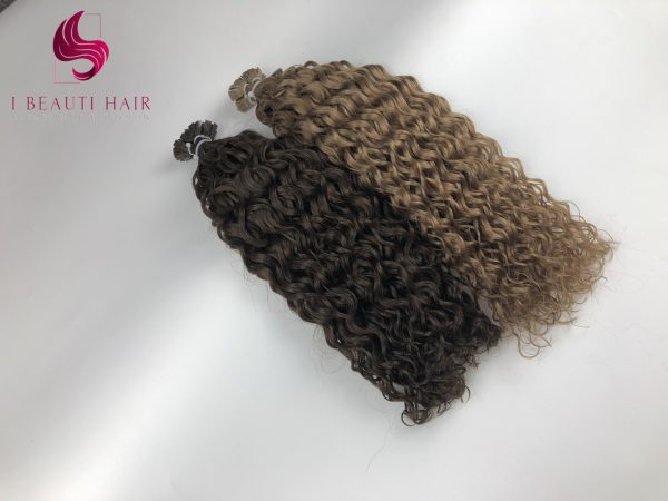 K tip Double Drawn curly Hair Extension factory wholesale - Image 3