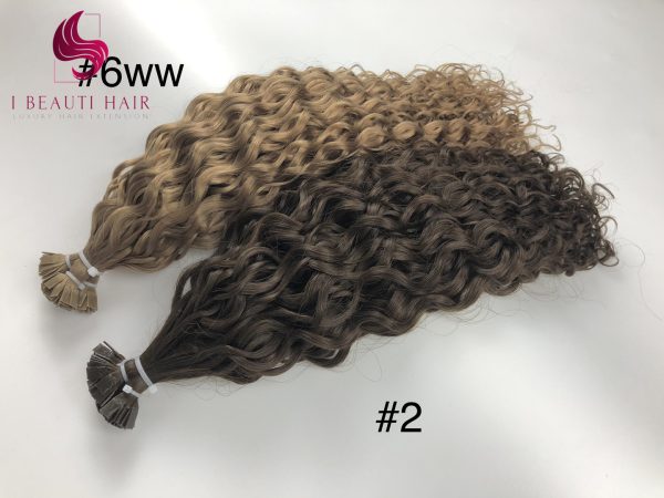 K tip Double Drawn curly Hair Extension factory wholesale